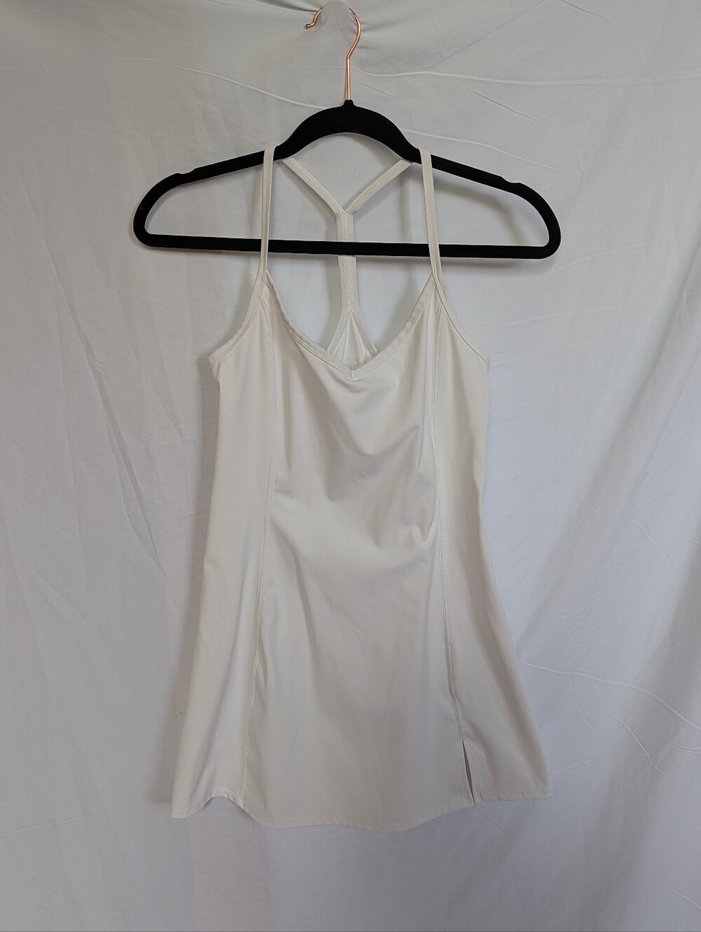 Aritzia White Mini Slip Dress with Racerback